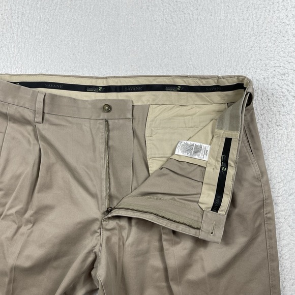 Savane Pants Mens 42x29 (actual‎ 42x28) Beige Workwear Business Casual Travel - Picture 4 of 10